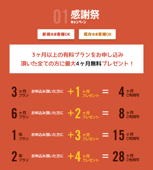 感謝祭キャンペーン