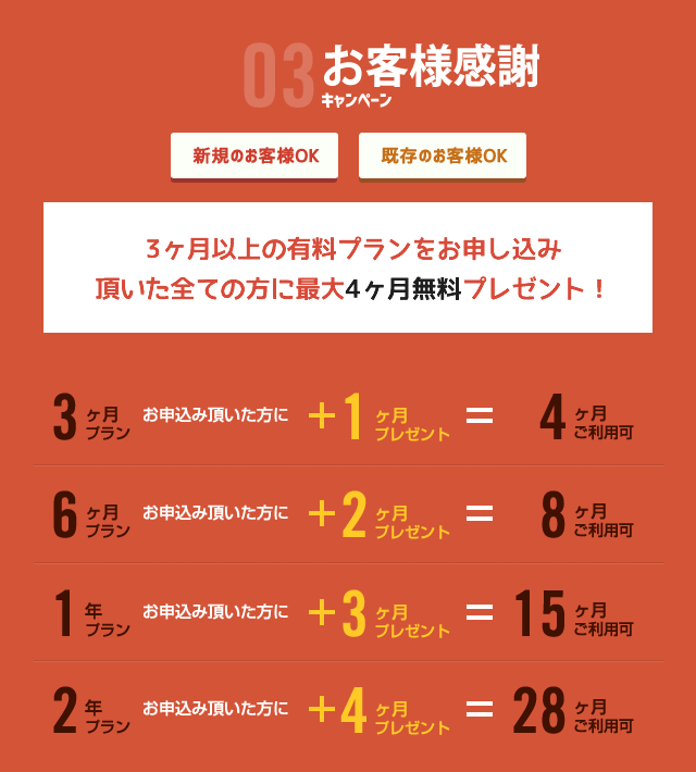 感謝祭キャンペーン